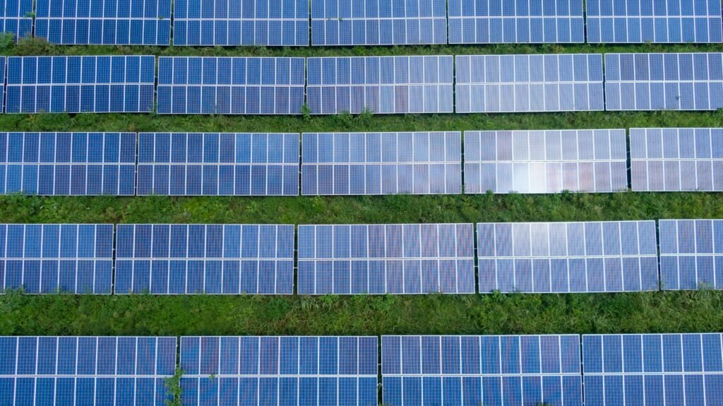 pexels-photo-2800832-2800832 Aerial shot of a solar panel array generating renewable energy in Trenton, Georgia.