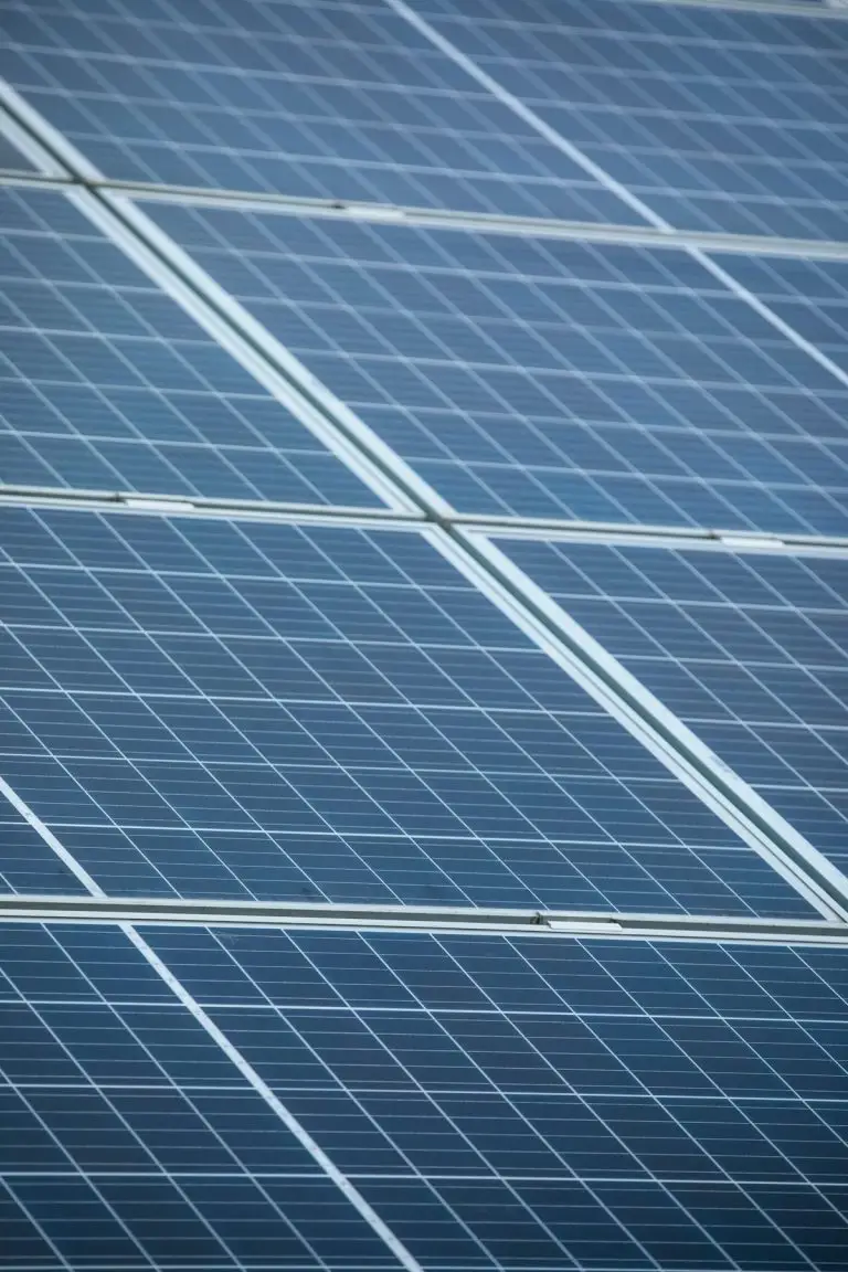 Close-up shot of solar panels - solar inverter fault