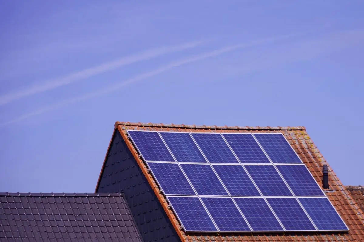 Solar panels on a house roof - solar inverter specifications